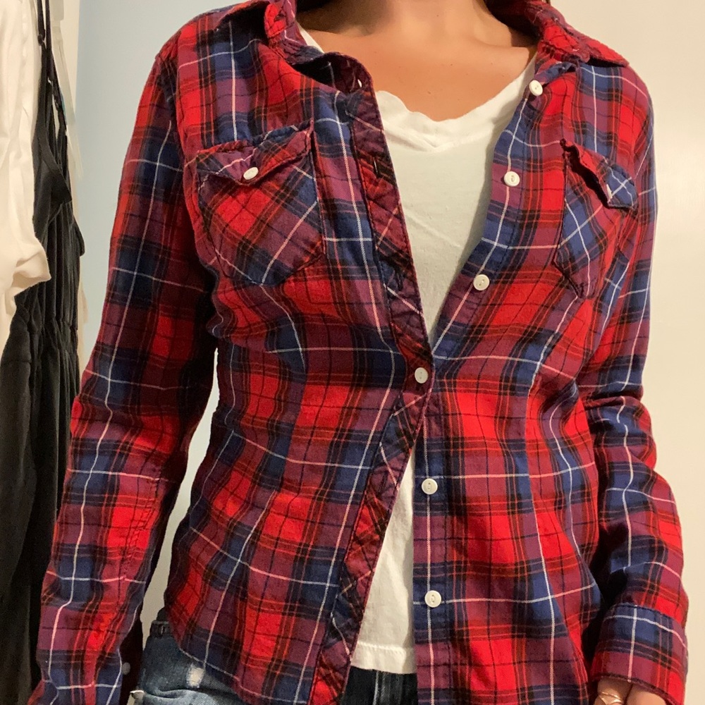 H&M red flannel shirt
